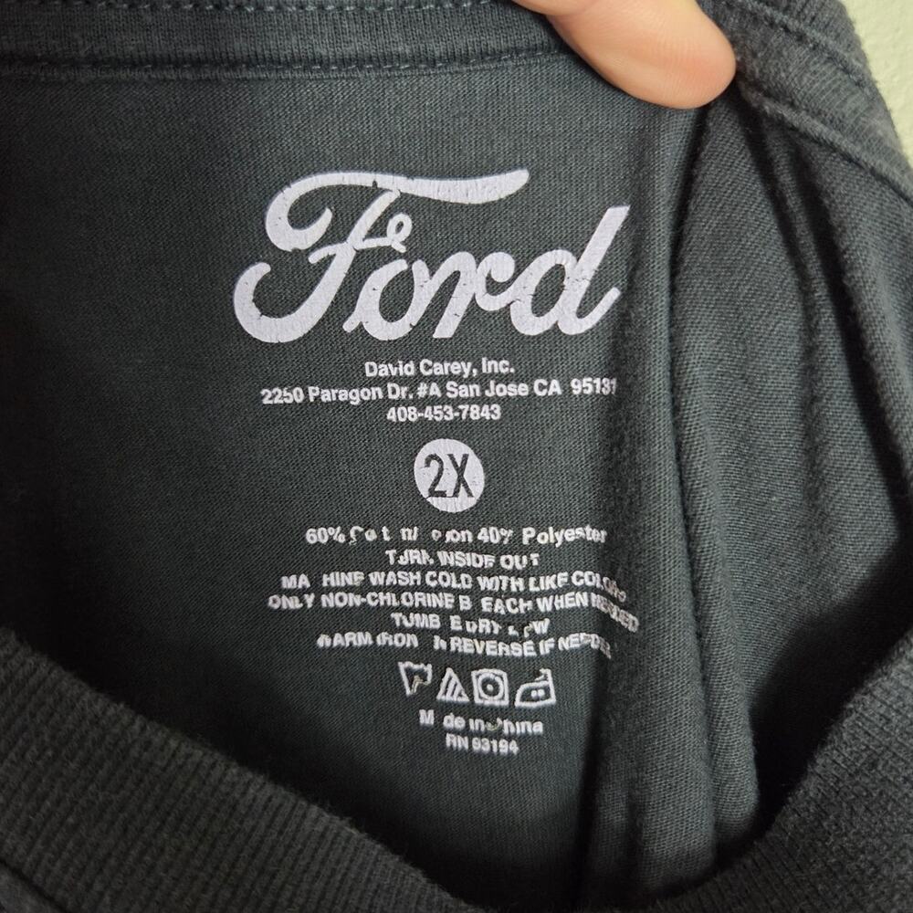Ford Woman's Dark Gray Shirt with Purple Writing Size 2X - Picture 3 of 6